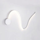 Contemporary twist black & white wall sconce – bedroom warm white light