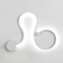 Contemporary twist black & white wall sconce – bedroom warm white light