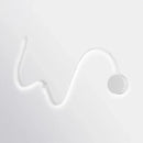 Contemporary twist black & white wall sconce – bedroom warm white light