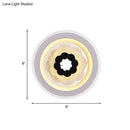 Contemporary white & beige led wall sconce bedroom 10 inches fixture