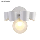 Contemporary white ceramic petal wall lamp bedroom glass round wall