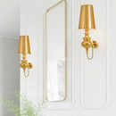 DecorBites™ Contemporary LED Tapered Wall Sconce Light, 6"/8"/10" Dia, Fabric White/Black/Silver