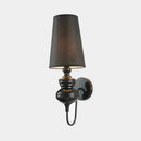 DecorBites™ Contemporary LED Tapered Wall Sconce Light, 6"/8"/10" Dia, Fabric White/Black/Silver
