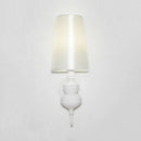 DecorBites™ Contemporary LED Tapered Wall Sconce Light, 6"/8"/10" Dia, Fabric White/Black/Silver