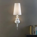 DecorBites™ Contemporary LED Tapered Wall Sconce Light, 6"/8"/10" Dia, Fabric White/Black/Silver