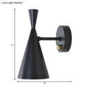 Contemporary white & gold adjustable arm wall sconce bedroom light