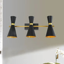Contemporary white & gold adjustable arm wall sconce bedroom light