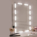 Contemporary white led vanity strip light dressing room plastic linear