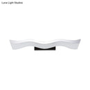 Contemporary white wave led wall mounted light bathroom sconce