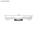 Contemporary white wave led wall mounted light bathroom sconce