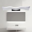 Contemporary white wave led wall mounted light bathroom sconce
