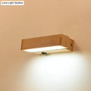 Contemporary wood led wall sconce with acrylic shade corridor light