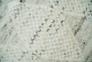 Contemporary Woolen Ivory and Brown 8.4x10.5 hand knotted Geometrical Area rug