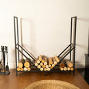 Modern V-Shaped Metal Firewood Rack