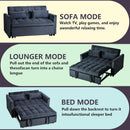 Convertible 3 in 1 Couch Bed with Adjustable Backrest