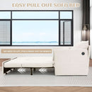 Convertible King Sofa Bed with USB Charging and Pockets