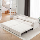 Convertible King Sofa Bed with USB Charging and Pockets