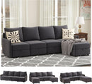 Convertible Modular Sectional Sofa with Memory Foam Comfort