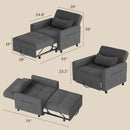 Convertible Sofa Bed Chair with Adjustable Backrest Design