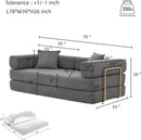 Convertible Sofa Bed with Adjustable Armrests and Comfort