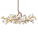 Copper branch pendant chandelier living room blossom led light