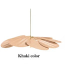 Copper petal fabric pendant light dining room decorbites colorful petal