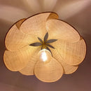 Copper petal fabric pendant light dining room decorbites colorful petal