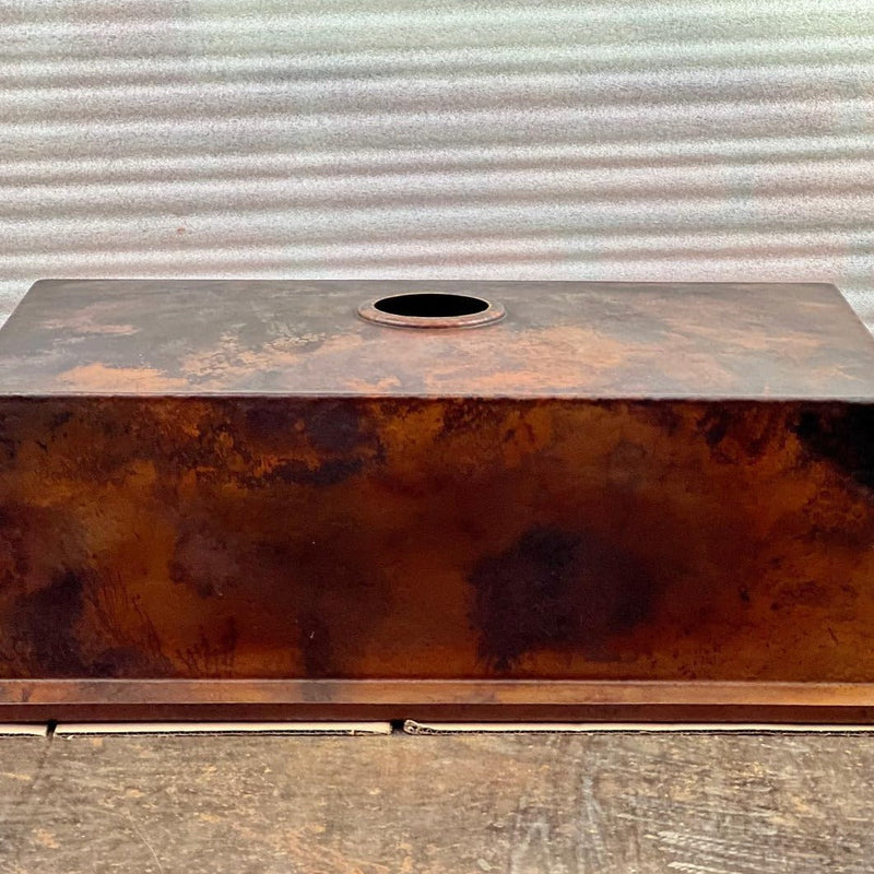 Hammered Copper Top Mount Sink - Nebula