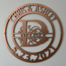 Custom Metal Wall Art - Personalized Split Letter Name Sign