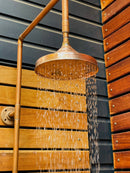 Unlacquered copper showerhead - Dommed Style