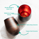 Black Swirl Stemless Wine Glasses