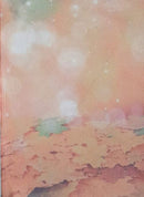Autumn Glow Designer Printed AIDA Fabric. Canvas for embroidery with an applied background  KF-1103A