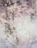 Ivy Cascade Designer Printed AIDA Fabric. Canvas for embroidery with an applied background  KF-1117A