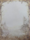 Enchanted Frame Designer Printed AIDA Fabric. Canvas for embroidery with an applied background  KF-1279A