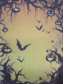 Spooky Hollow Designer Printed AIDA Fabric. Canvas for embroidery with an applied background  KF-1376A