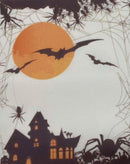 Midnight Flight Designer Printed AIDA Fabric. Canvas for embroidery with an applied background  KF-1378A