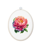 Coral Charm Peony Counted Cross-Stitch Kit by Luca-S BC205l