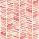 Coral Herringbone Pattern Wallpaper
