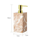 DecorBites™ Coral Pink Marble Bathroom Accessories Set: Dispenser, Dish, Holder, Tissue Box, Tray