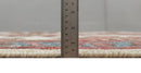 Coral Rust and Ivory Hand Knotted Traditional Heriz Serapi  Wool area Rug