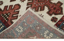 Coral Rust and Ivory Hand Knotted Traditional Heriz Serapi  Wool area Rug