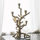 Coral textured golden bough candelabrum dining room candlestick holder