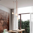 Corium Leather Glass Chandelier