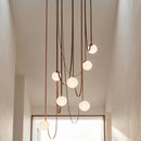 Corium Leather Glass Chandelier
