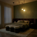 Corium Leather Glass Chandelier