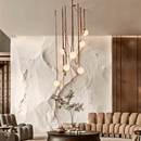 Corium Leather Glass Chandelier