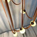 Corium Leather Glass Chandelier