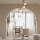 Corium Leather Glass Chandelier