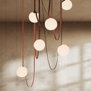 Corium Leather Glass Chandelier