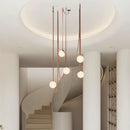 Corium Leather Glass Chandelier